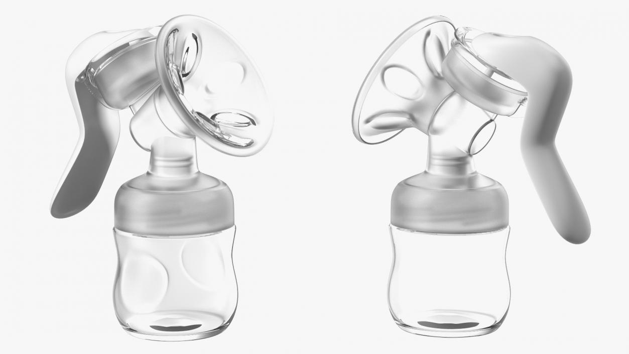 3D Manual Breast Pump model