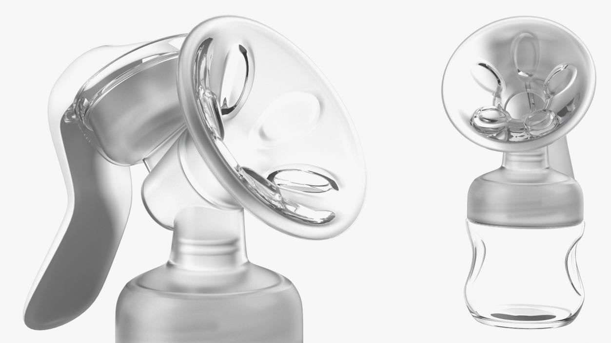 3D Manual Breast Pump model