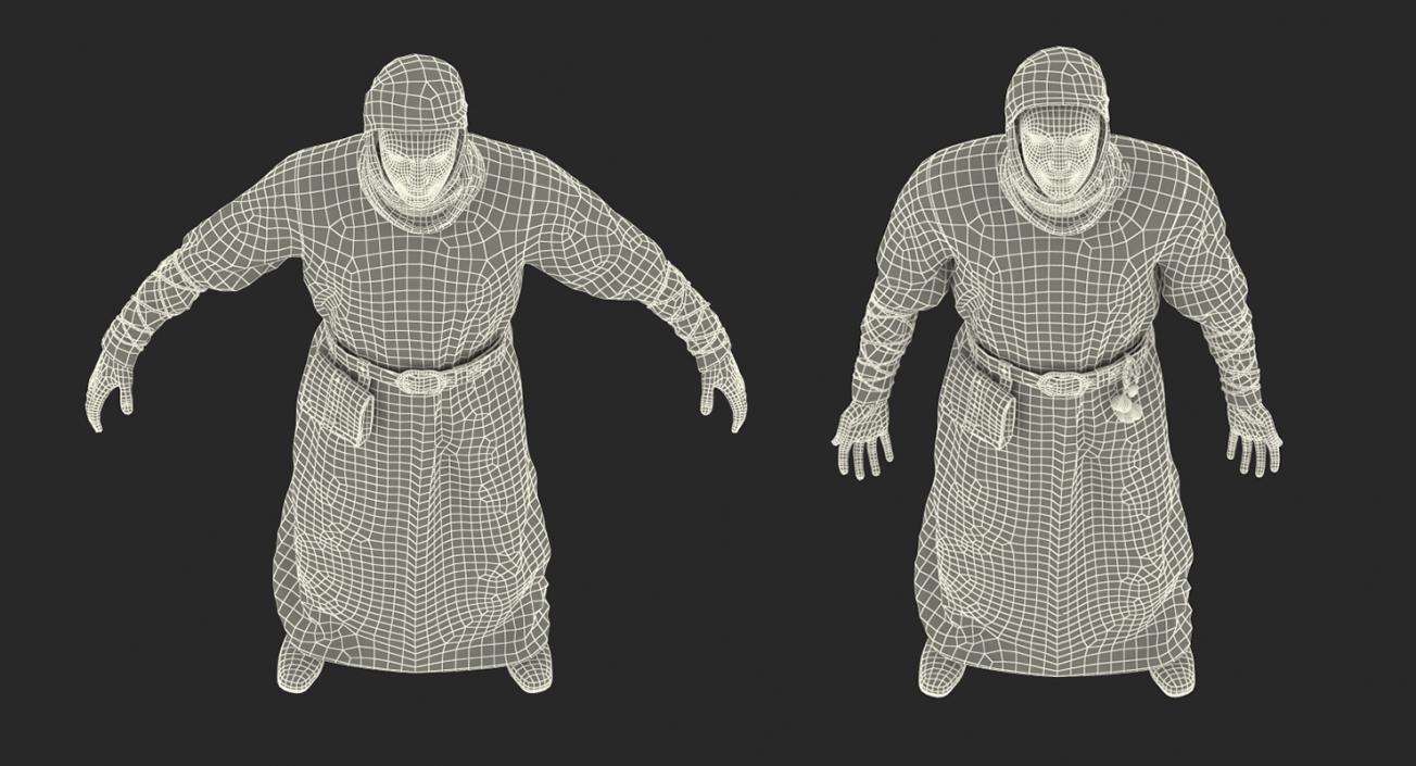 Medieval Man Rigged 3D model