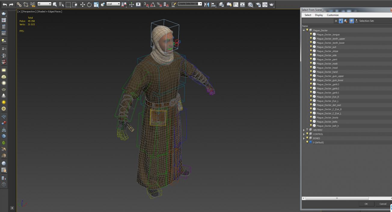 Medieval Man Rigged 3D model