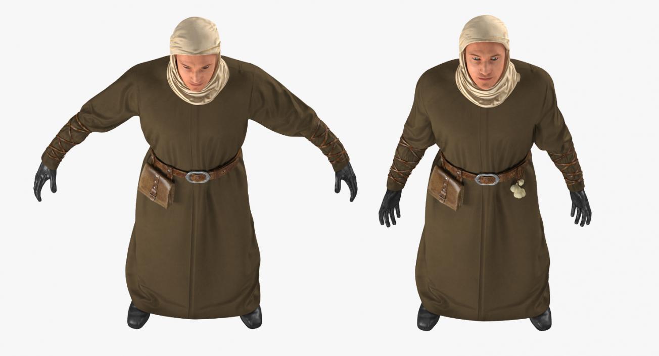 Medieval Man Rigged 3D model