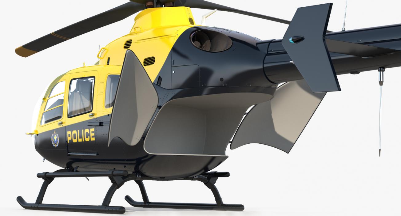 3D Police Eurocopter EC-135 Rigged