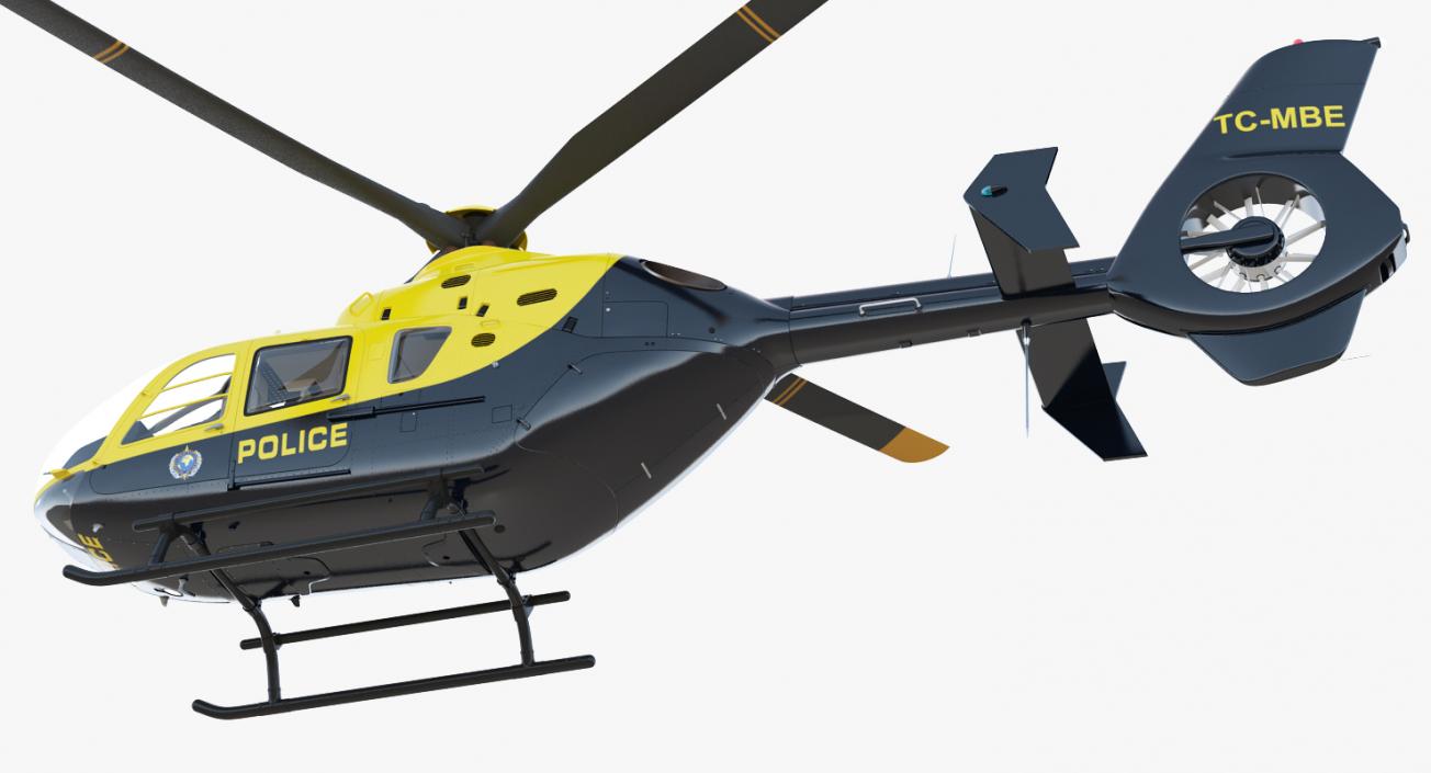 3D Police Eurocopter EC-135 Rigged