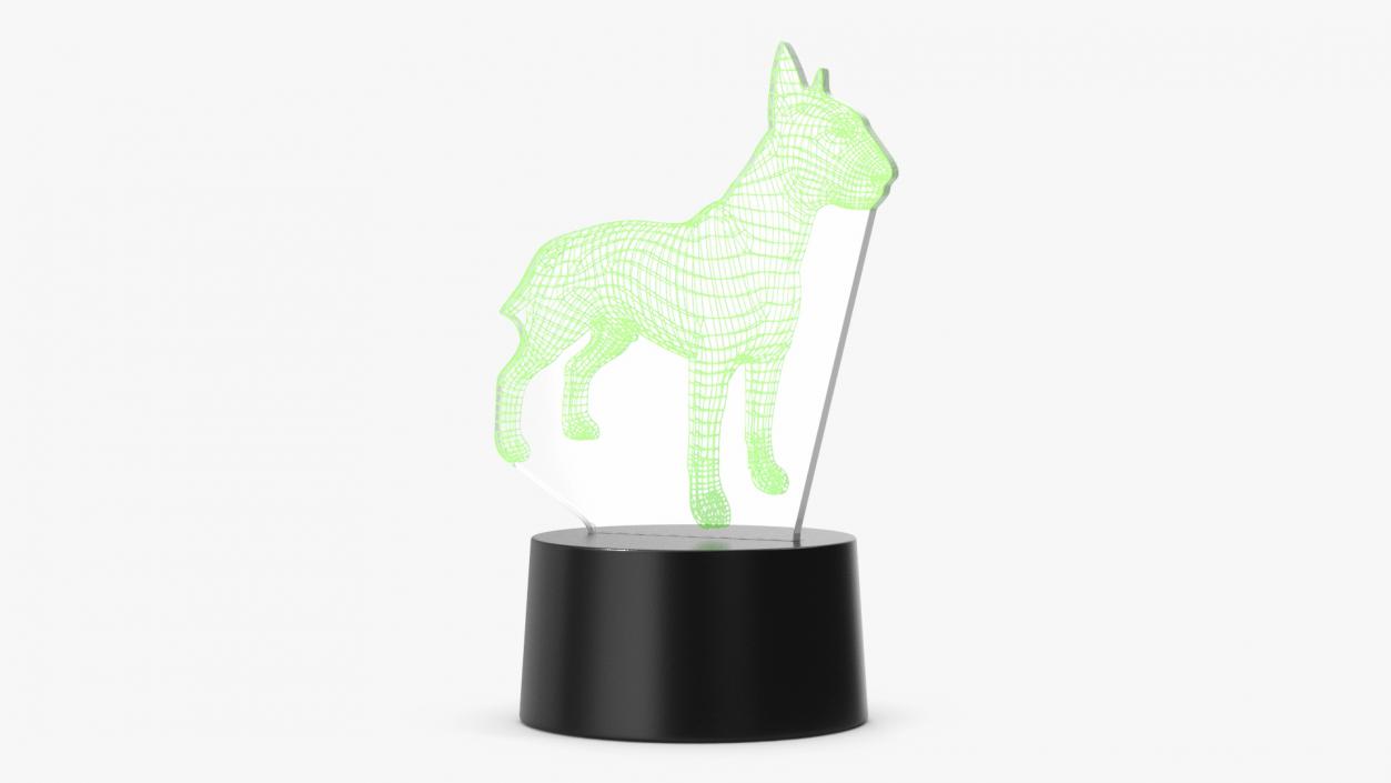 Lamp with Dog Green 3D model