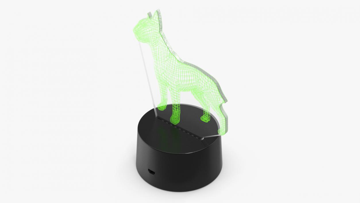 Lamp with Dog Green 3D model