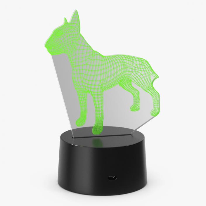 Lamp with Dog Green 3D model