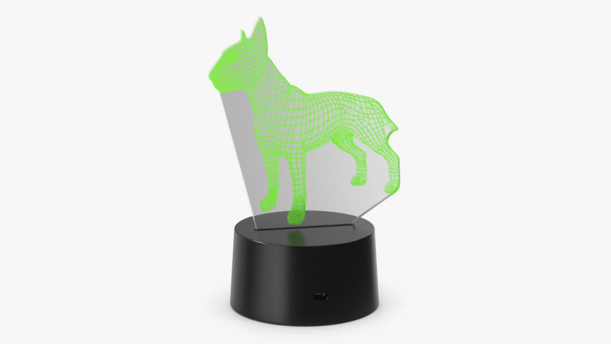 Lamp with Dog Green 3D model