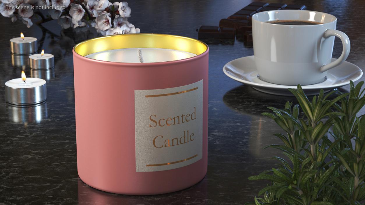 Scented Candle Pink 3D model