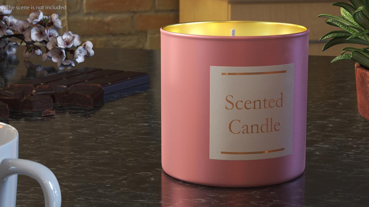 Scented Candle Pink 3D model