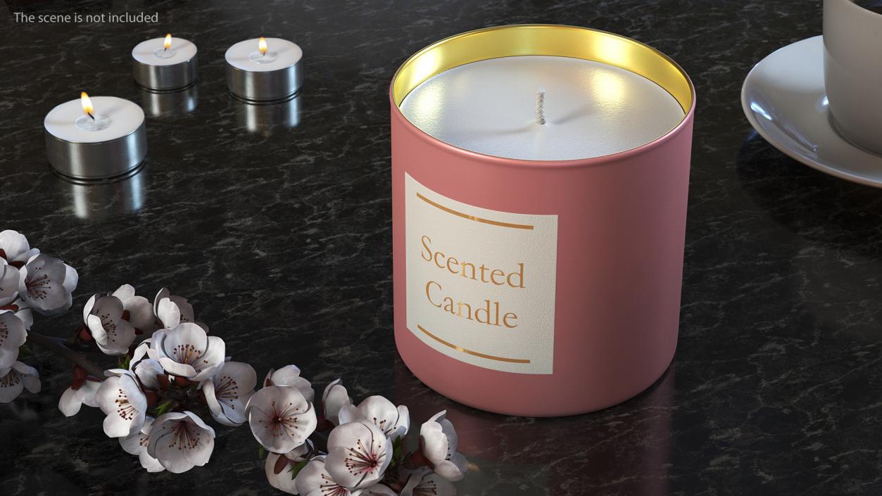 Scented Candle Pink 3D model