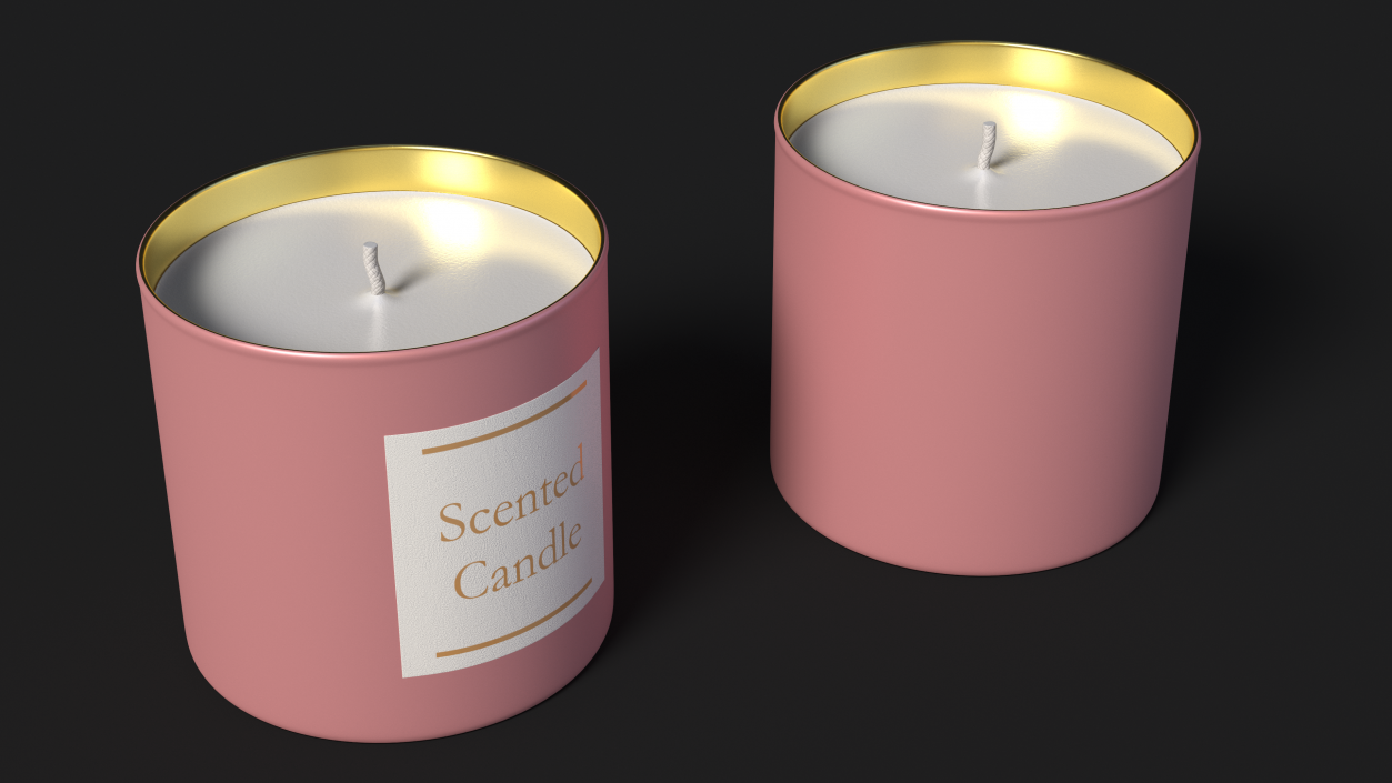 Scented Candle Pink 3D model