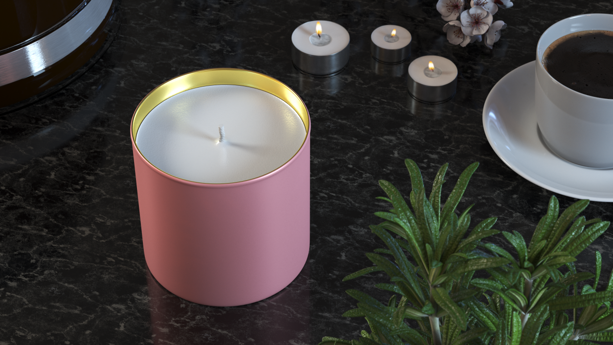 Scented Candle Pink 3D model