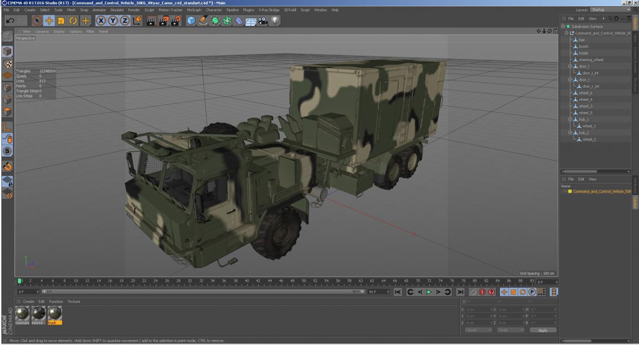 Command and Control Vehicle 50K6 Vityaz Camo 3D model