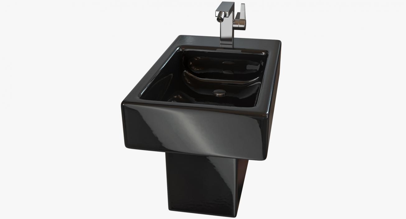 3D Black Modern Bidet model