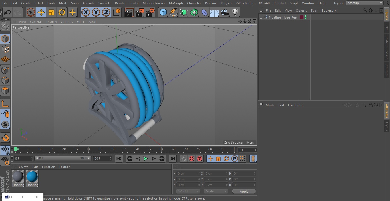 3D Floating Hose Reel model