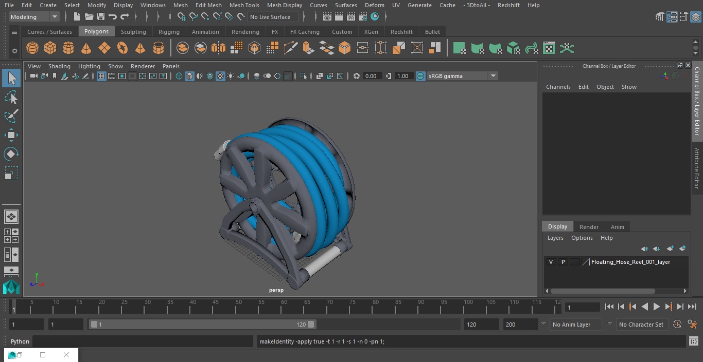 3D Floating Hose Reel model