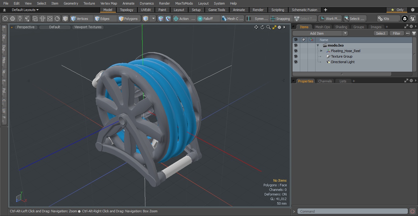 3D Floating Hose Reel model