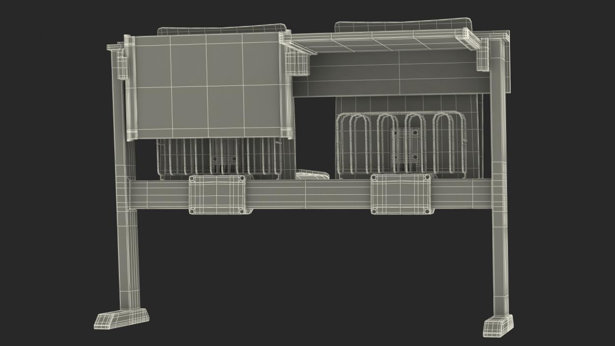 3D model University Seating System For Two Places