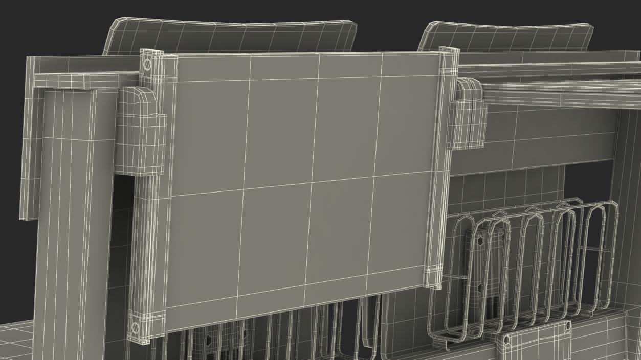 3D model University Seating System For Two Places