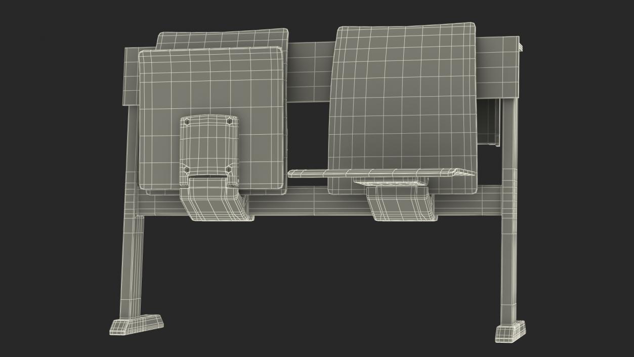 3D model University Seating System For Two Places