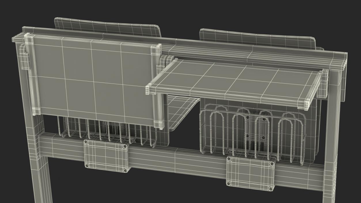 3D model University Seating System For Two Places