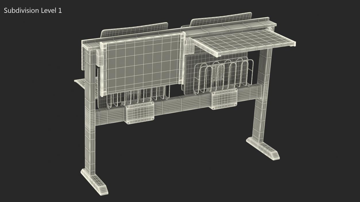 3D model University Seating System For Two Places