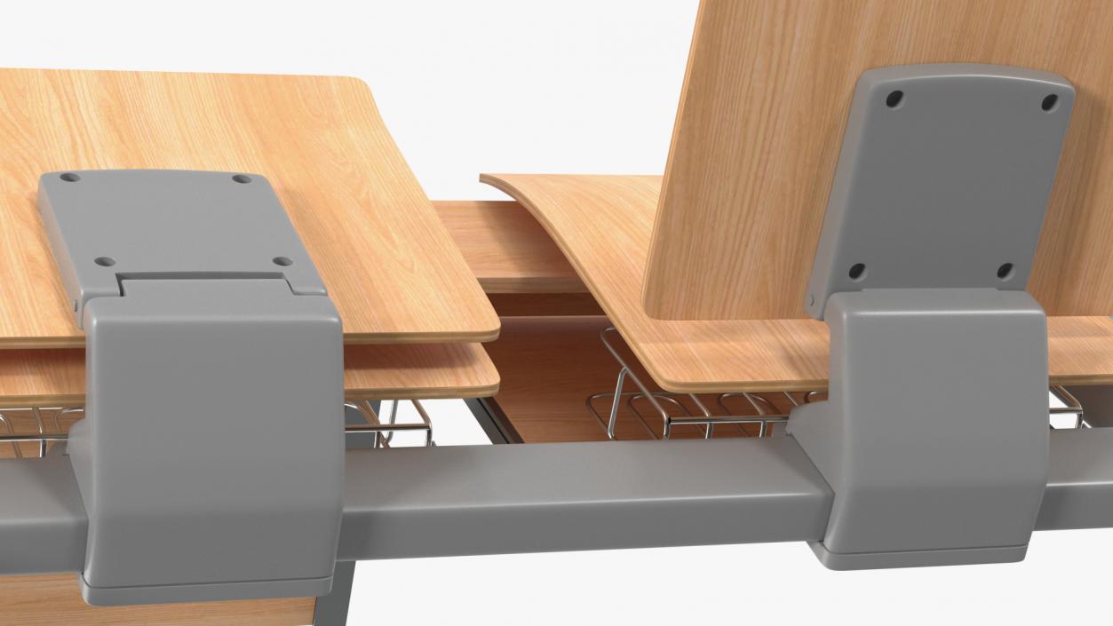 3D model University Seating System For Two Places