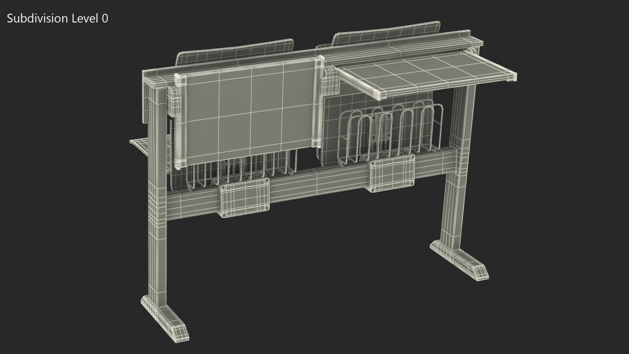 3D model University Seating System For Two Places