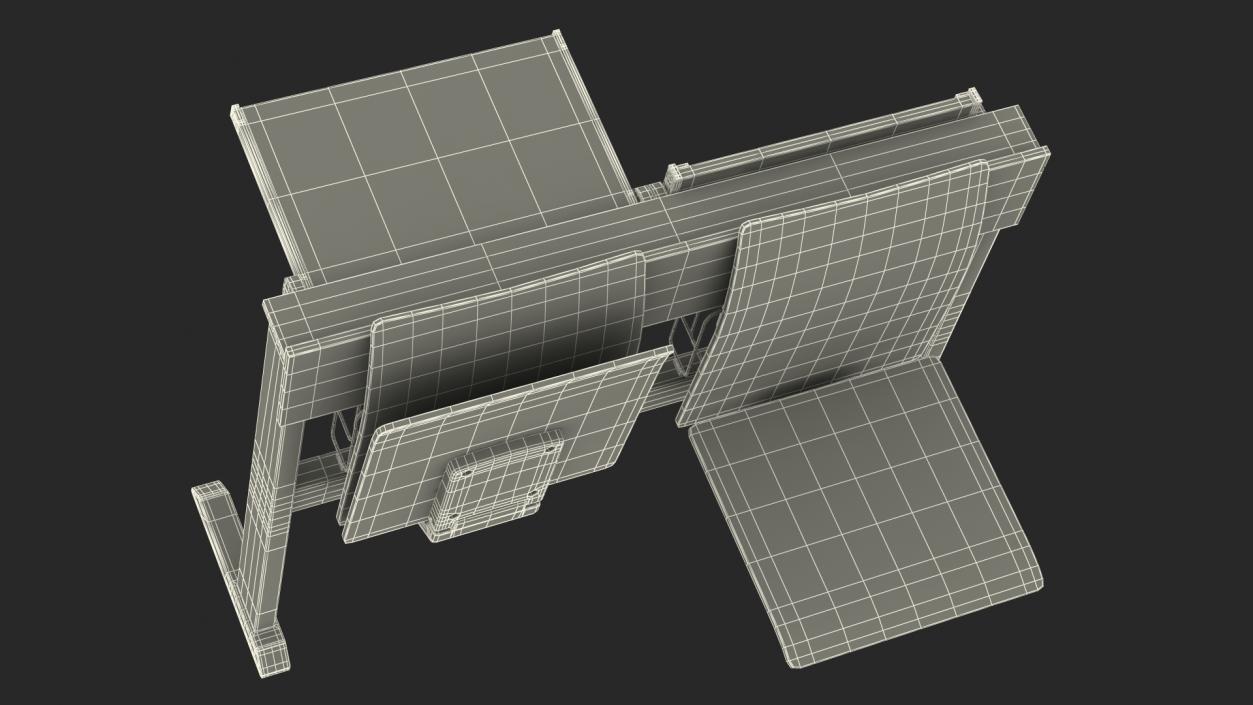 3D model University Seating System For Two Places