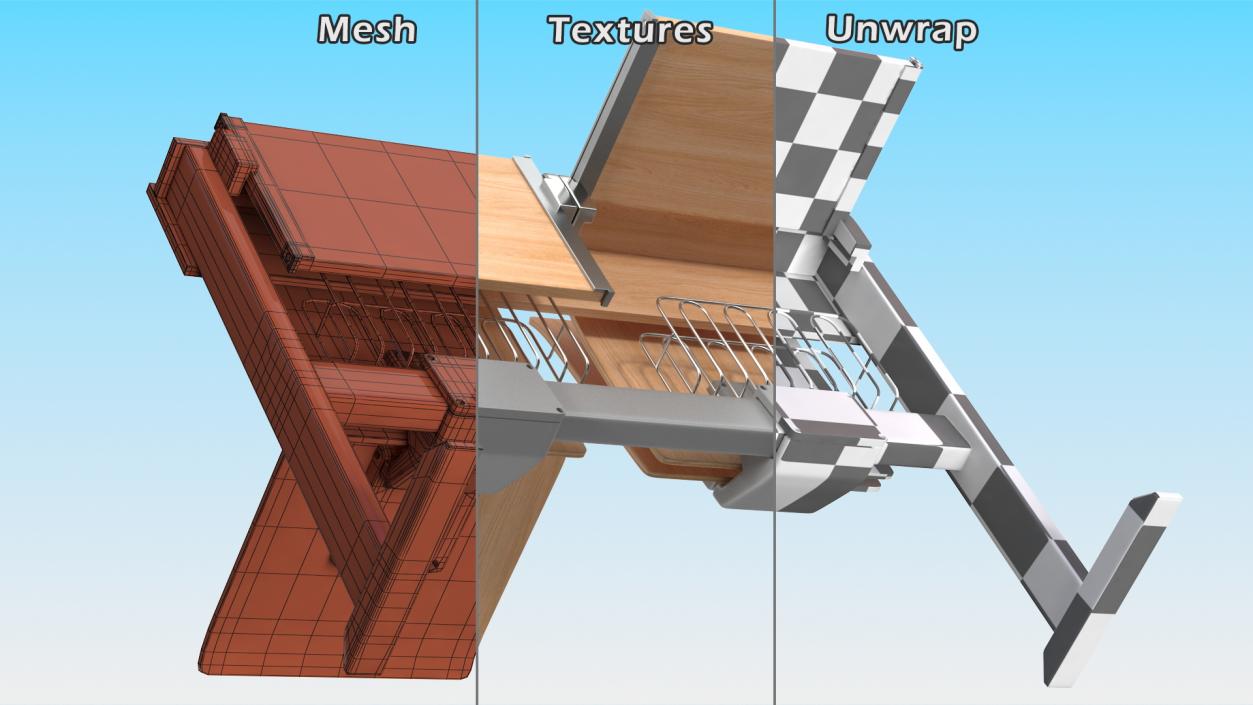 3D model University Seating System For Two Places