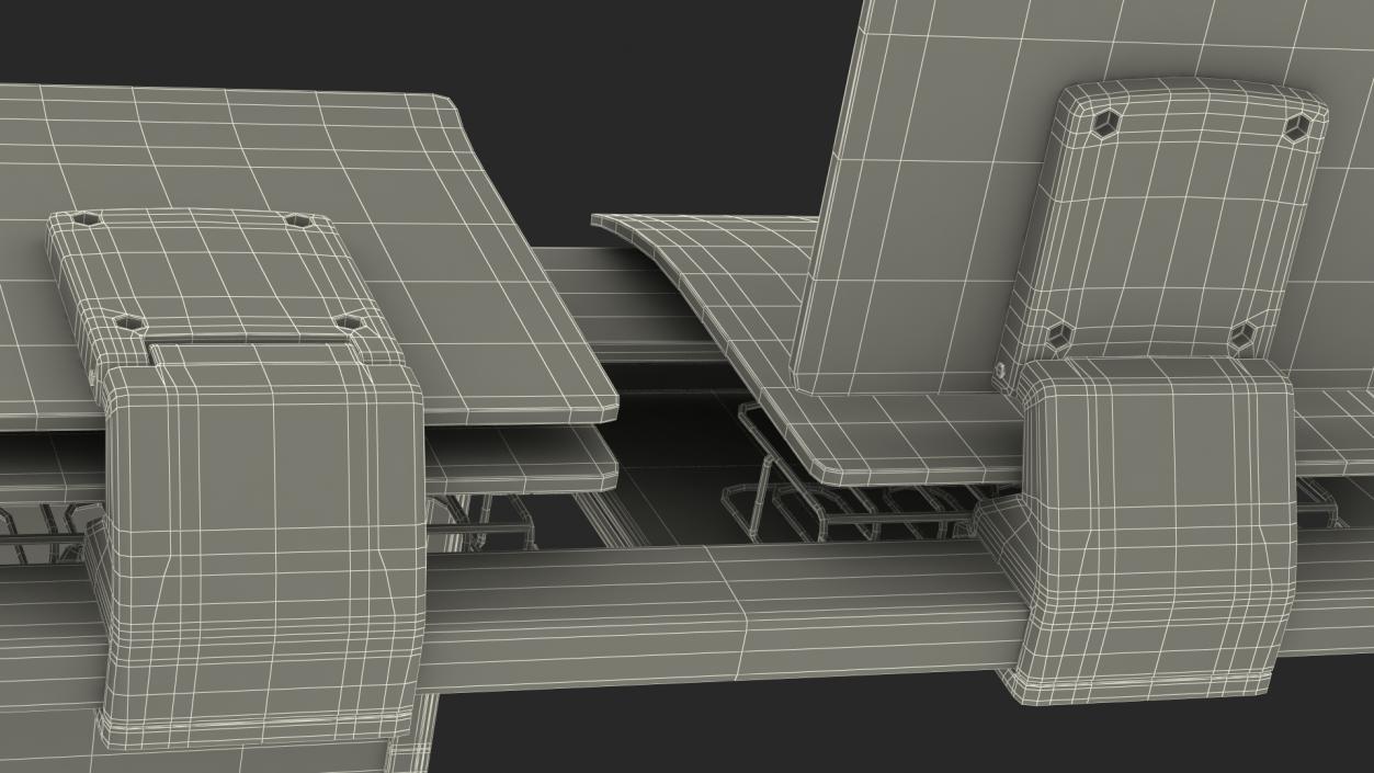 3D model University Seating System For Two Places