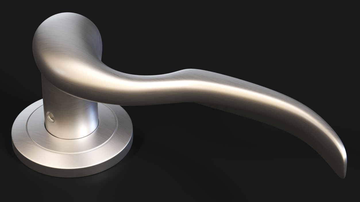 Steel Curly Door Handles 3D model