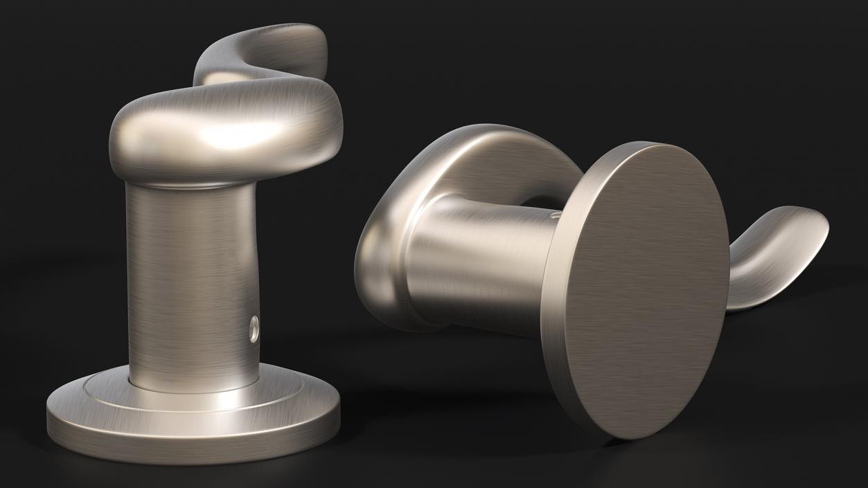 Steel Curly Door Handles 3D model