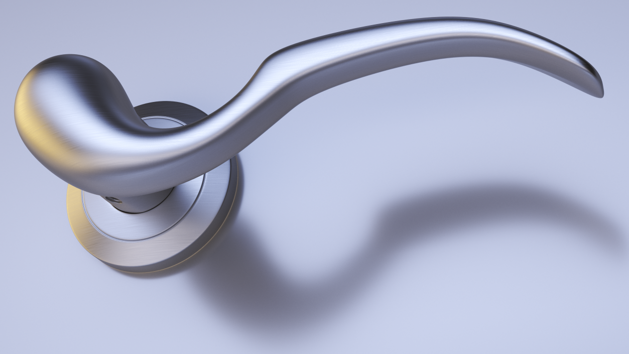 Steel Curly Door Handles 3D model