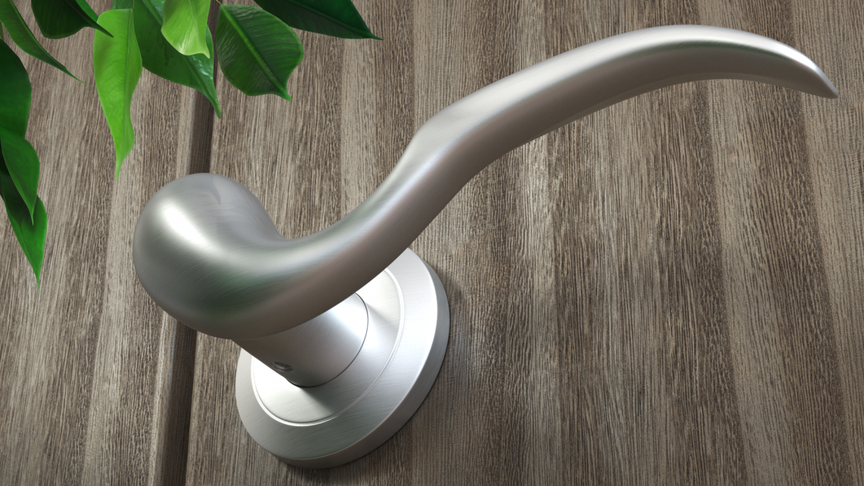 Steel Curly Door Handles 3D model