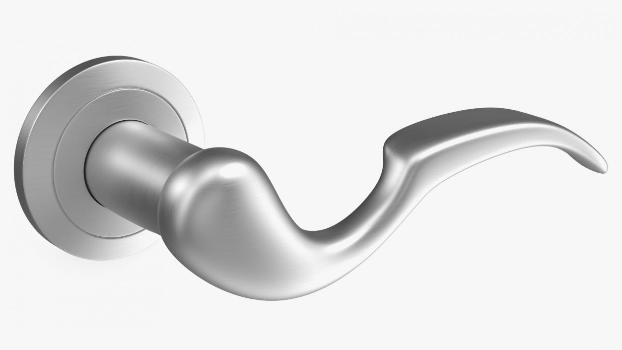 Steel Curly Door Handles 3D model