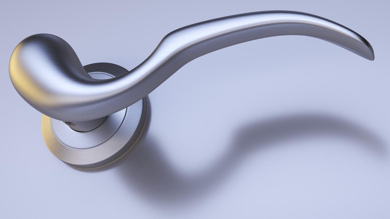 Steel Curly Door Handles 3D model