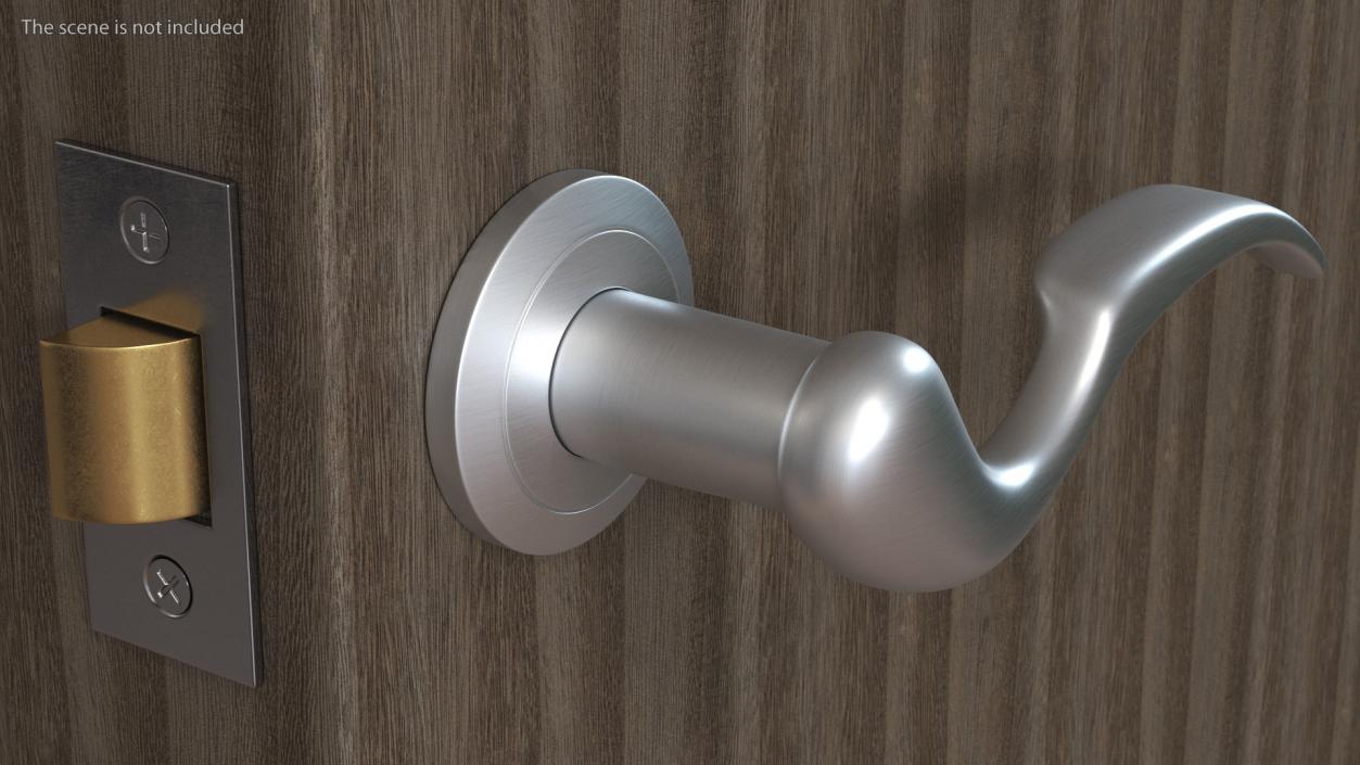 Steel Curly Door Handles 3D model