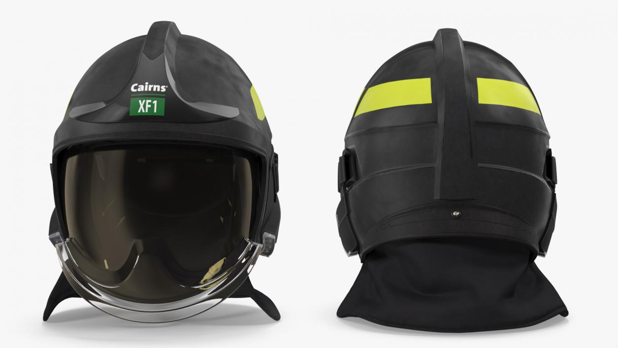 3D Cairns XF1 Fire Helmet Black model