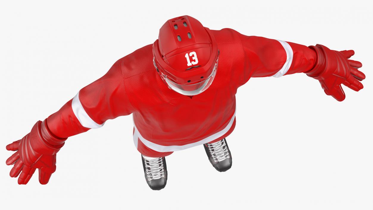 3D model Hockey Equipment Red