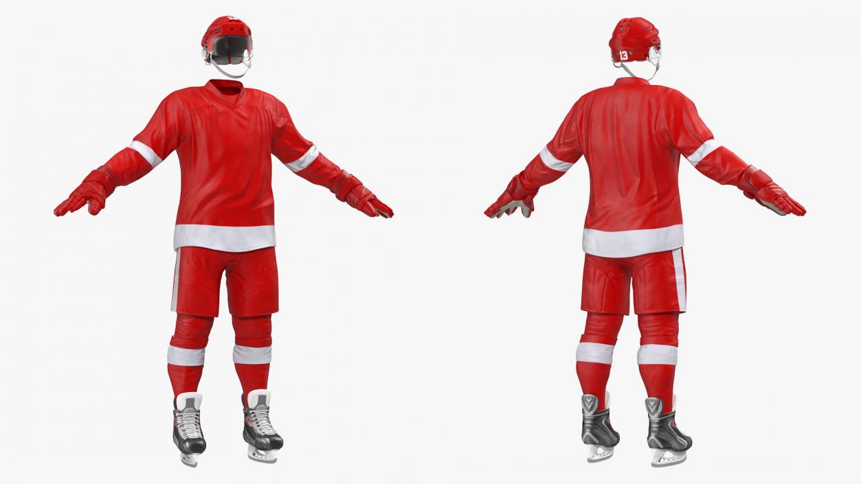 3D model Hockey Equipment Red