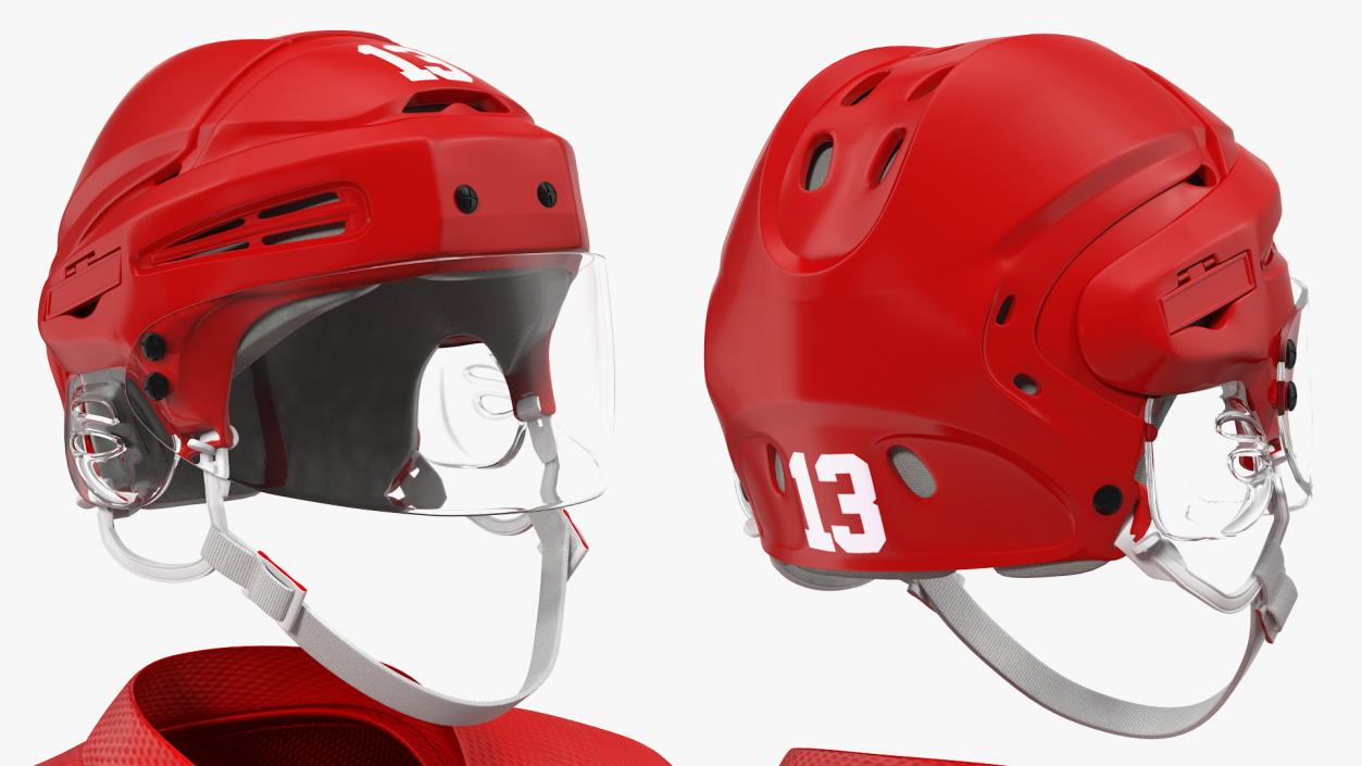 3D model Hockey Equipment Red