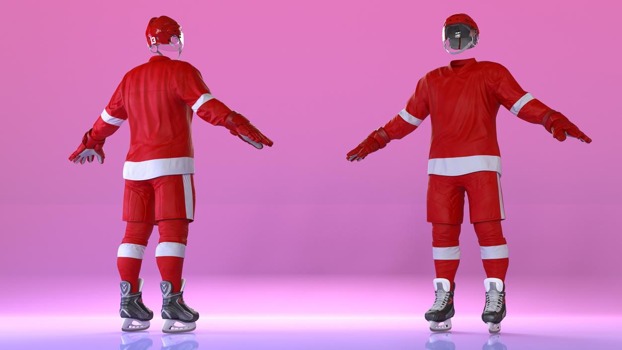 3D model Hockey Equipment Red