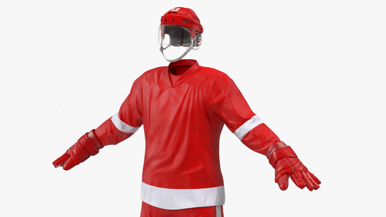 3D model Hockey Equipment Red