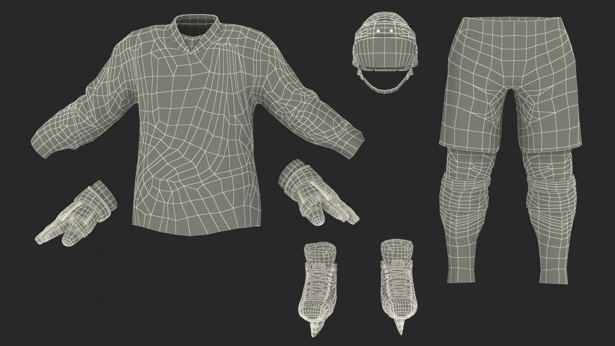 3D model Hockey Equipment Red