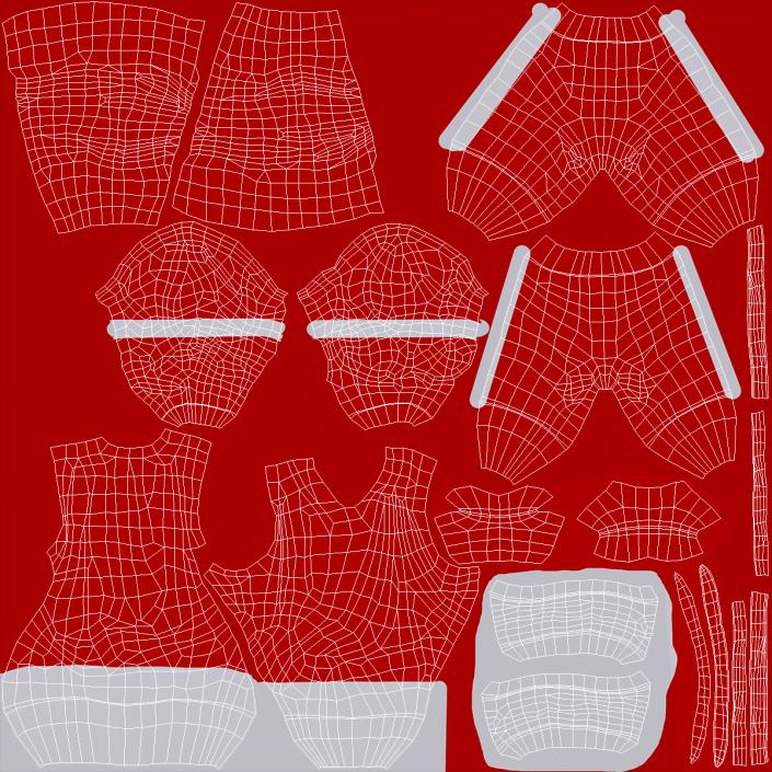 3D model Hockey Equipment Red