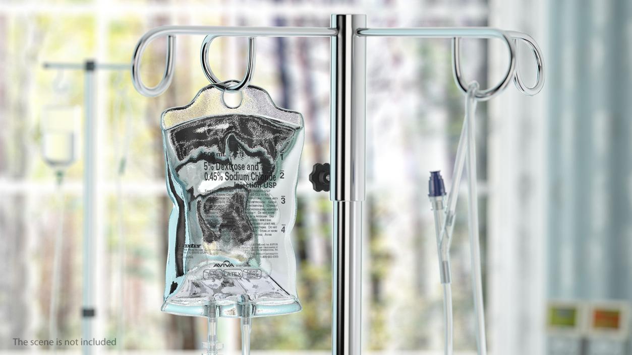 3D IV Fluid Solution Bag