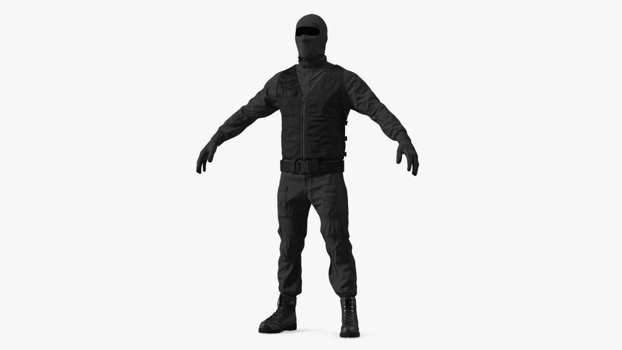 3D Tactical SWAT Team Member Uniform model