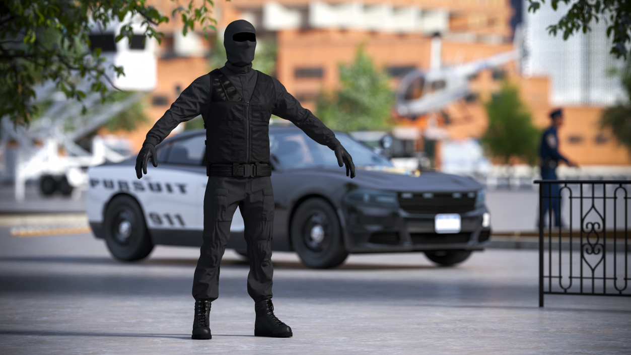 3D Tactical SWAT Team Member Uniform model