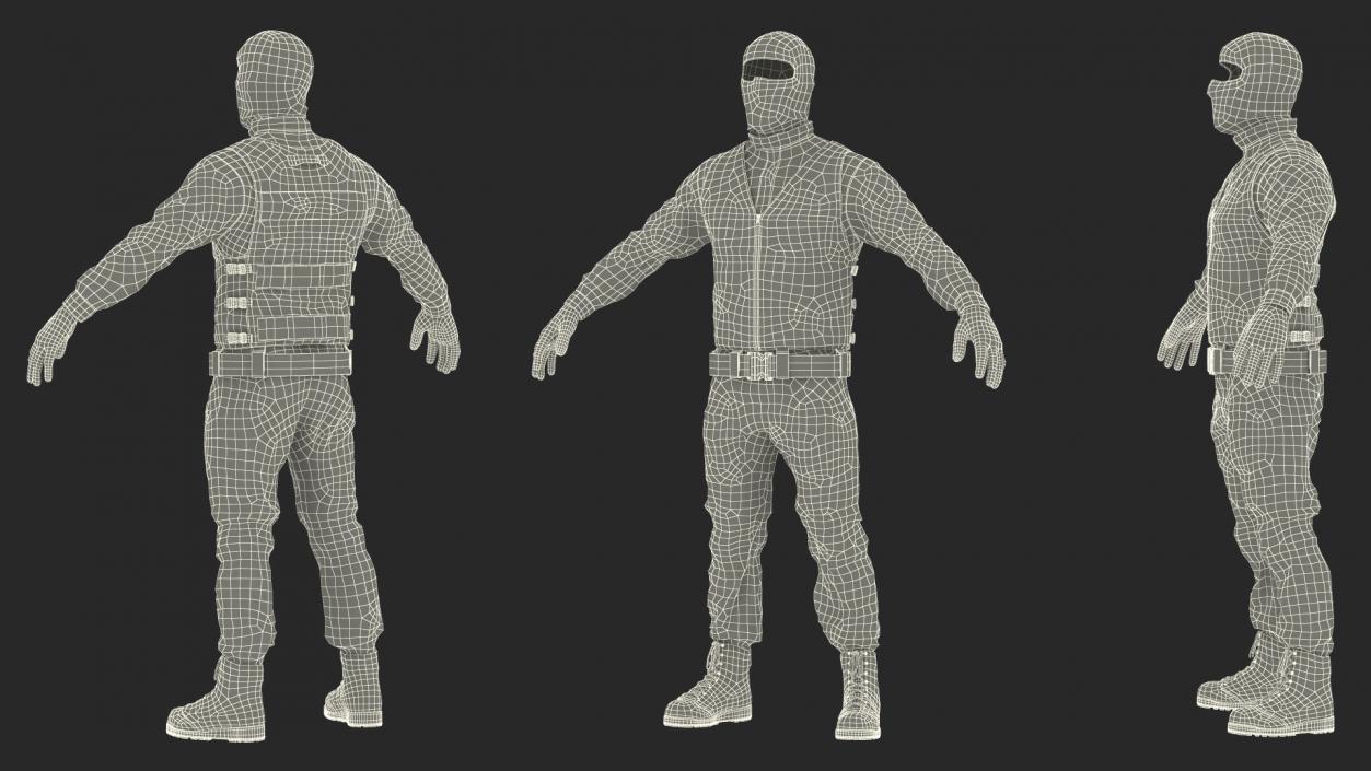 3D Tactical SWAT Team Member Uniform model